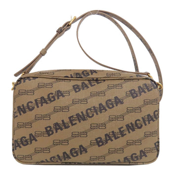 Balenciaga Shoulder Bag 702723 Pvc Brown Bb Monogram Women