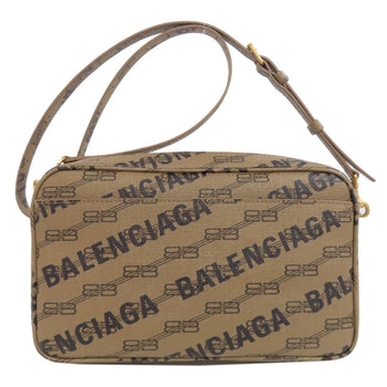 Balenciaga Shoulder Bag 702723 Pvc Brown Bb Monogram Women