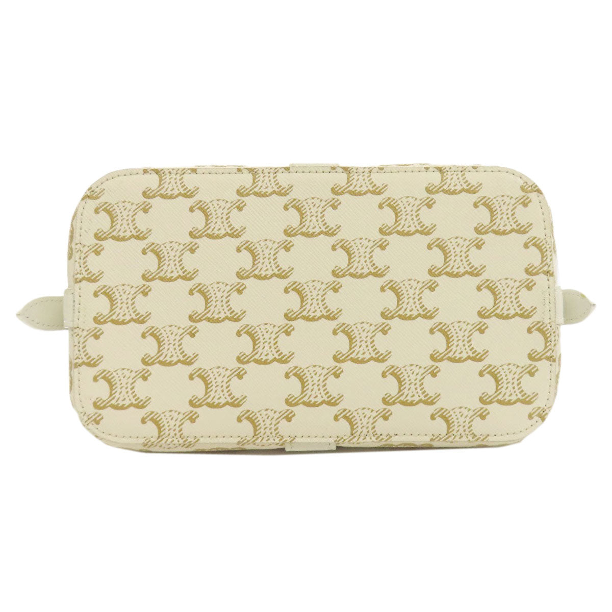 Celine Shoulder Bag Pvc White Triomphe Women