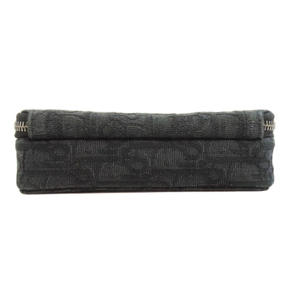 Christian Dior Shoulder Bag Canvas Black Oblique Women