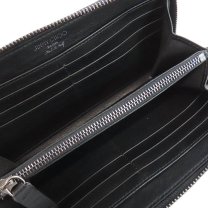 Jimmy Choo Long Wallet Purse Leather Navy Star Motif Studs Women
