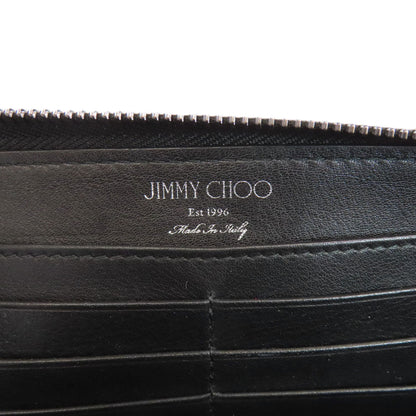 Jimmy Choo Long Wallet Purse Leather Navy Star Motif Studs Women