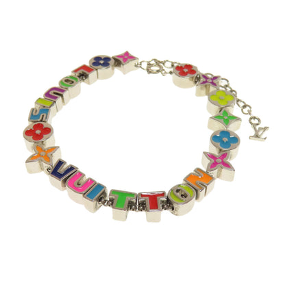 Louis Vuitton Bracelet Mp3282 Metallic Silver Bracelet Monogram Party Women