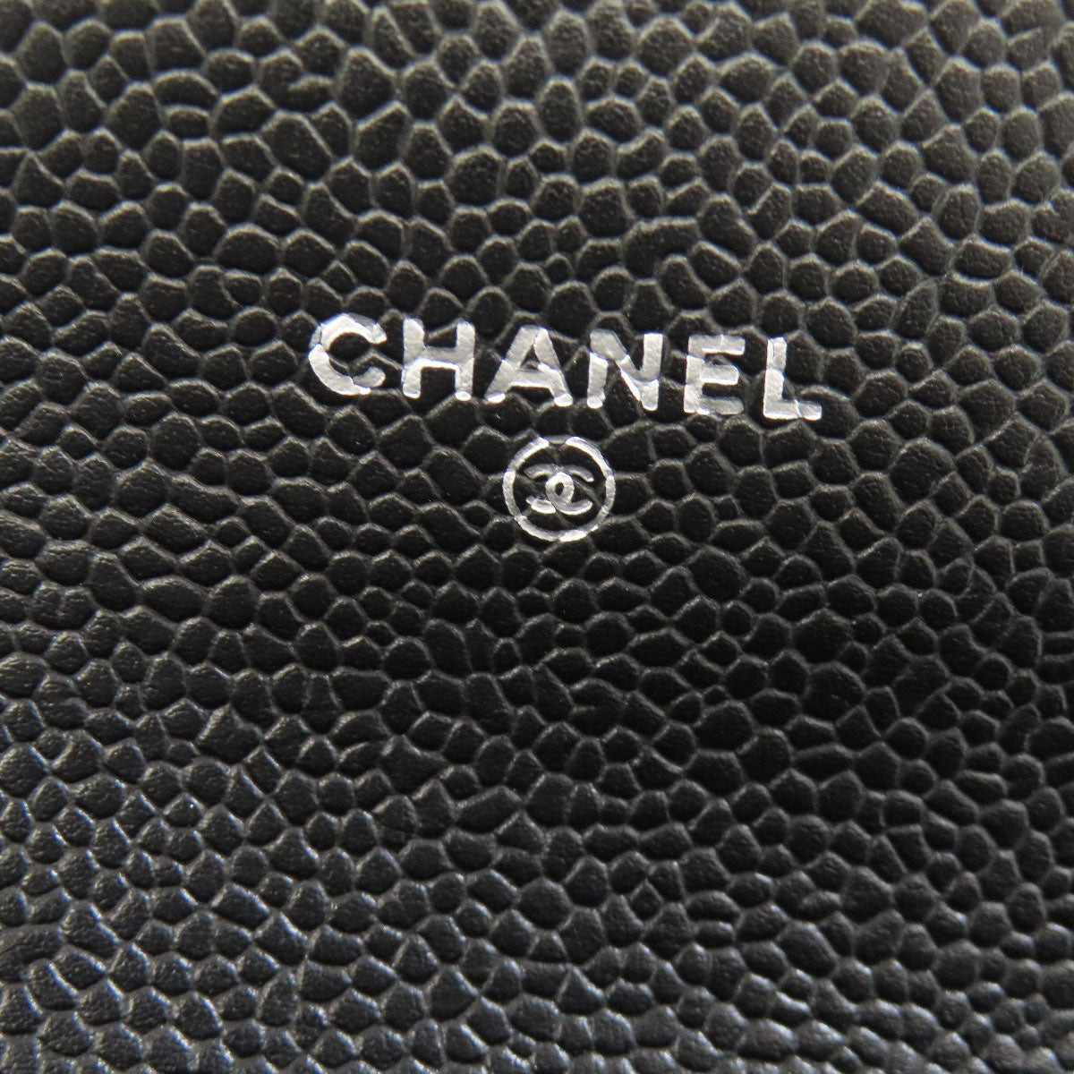 Chanel Bifold Wallet Grained Calfskin Skin Black Chocolate Bar Silver Metal Women