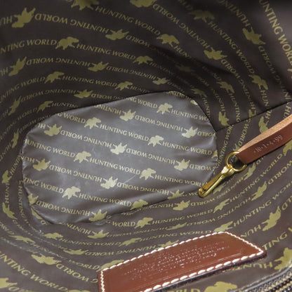 Hunting World Handbag Canvas Green Logo Women