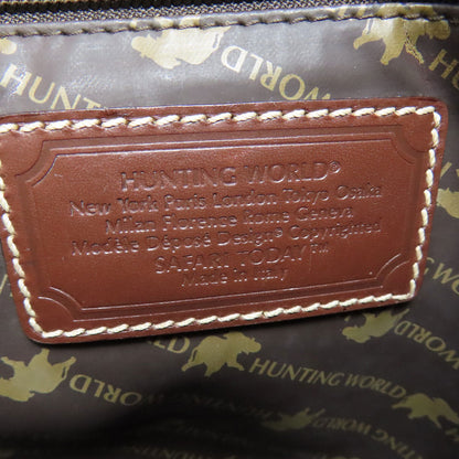 Hunting World Handbag Canvas Green Logo Women