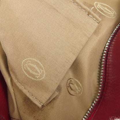 Cartier Handbag Leather Red Marcello Women