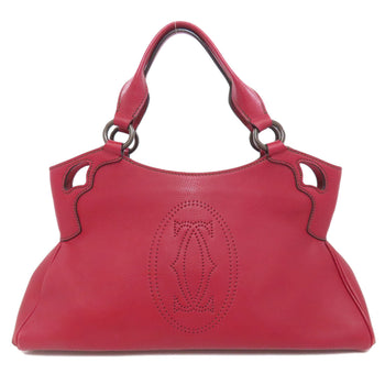 Cartier Handbag Leather Red Marcello Women