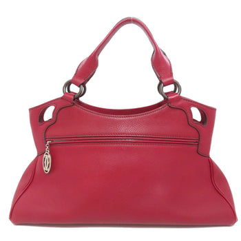 Cartier Handbag Leather Red Marcello Women