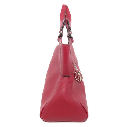 Cartier Handbag Leather Red Marcello Women