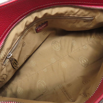 Cartier Handbag Leather Red Marcello Women
