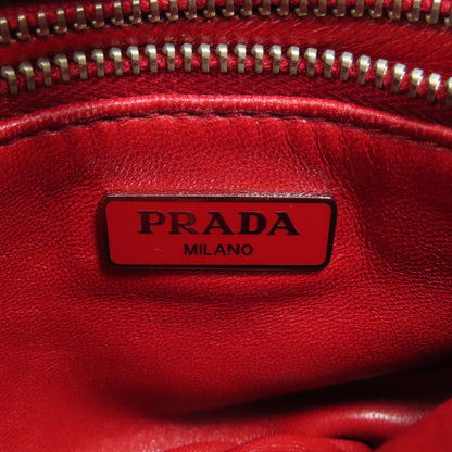 Prada Shoulder Bag Calfskin Black Chainshoulder Women
