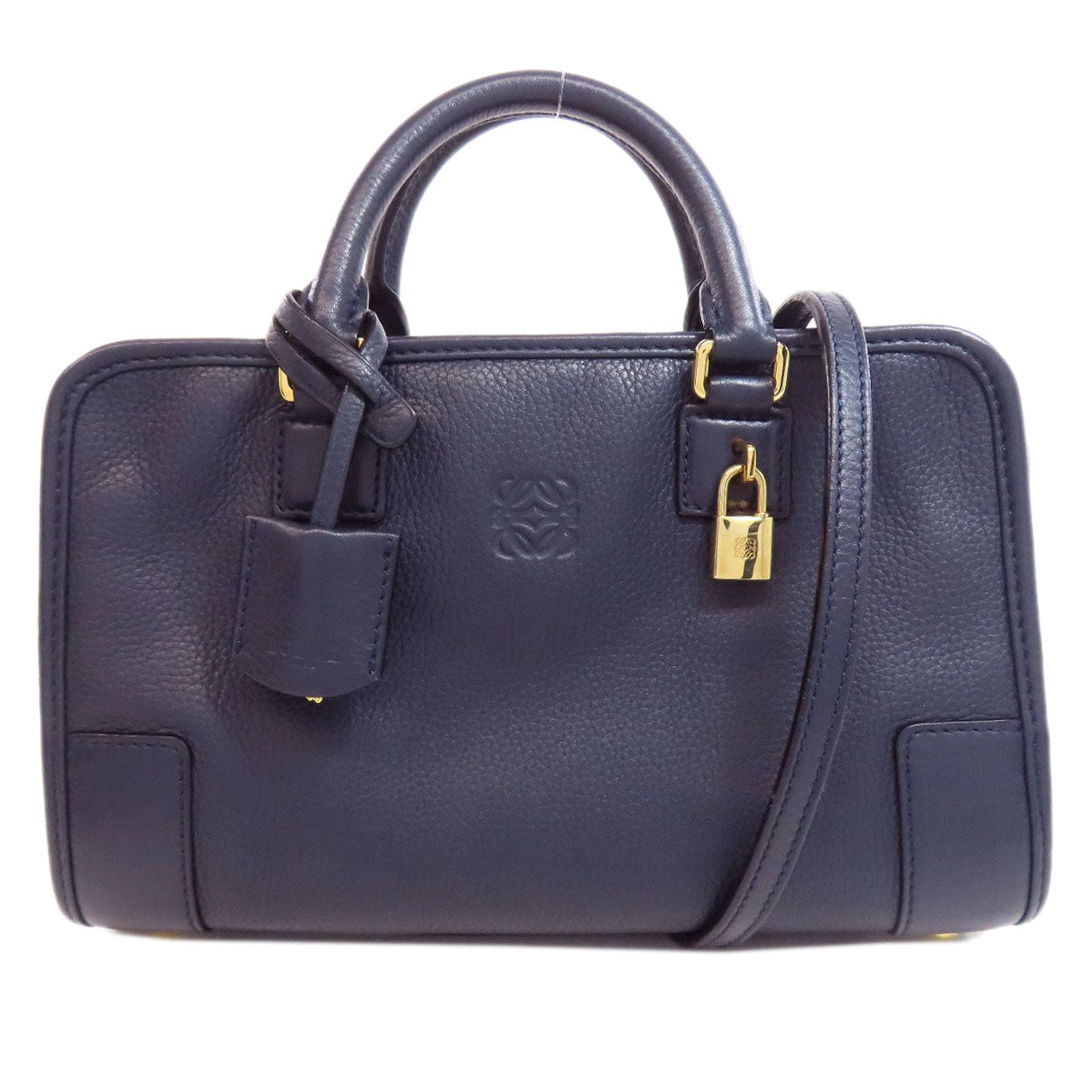 Loewe Handbag Calfskin Blue Amazona 23 2Way Women
