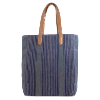 Hermes Tote Bag Canvas Navy Calicut Women