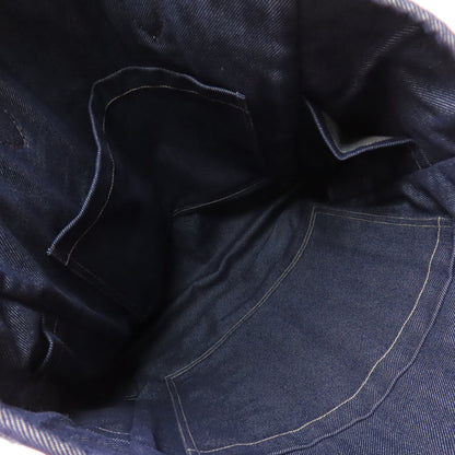 Hermes Tote Bag Canvas Navy Calicut Women