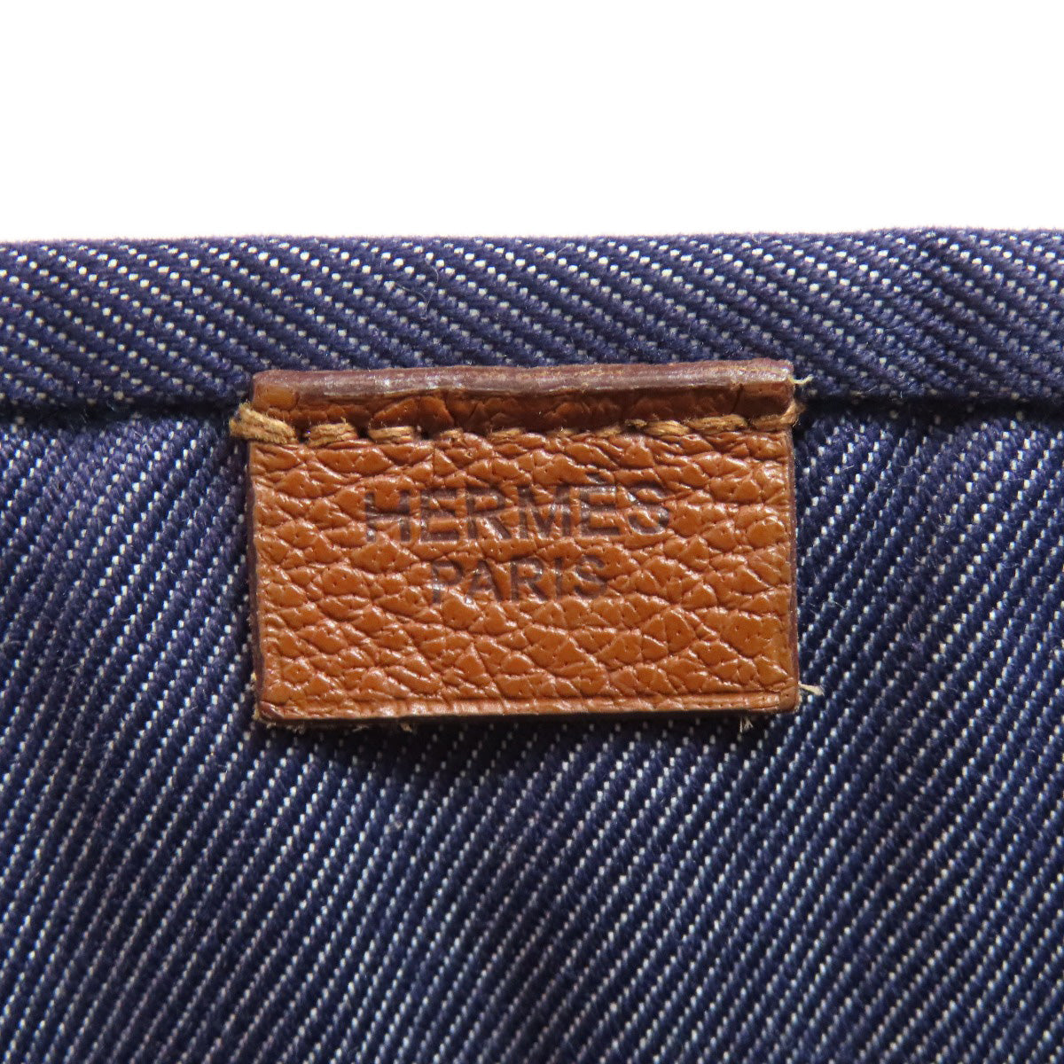 Hermes Tote Bag Canvas Navy Calicut Women