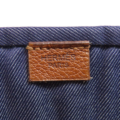 Hermes Tote Bag Canvas Navy Calicut Women