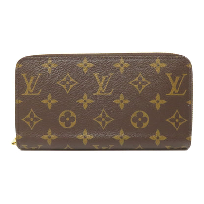 Louis Vuitton Long Wallet Purse M42616 Monogram Canvas Brown Zippy Wallet Women