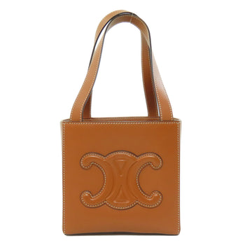 Celine Handbag Calfskin Brown Cube Bag
