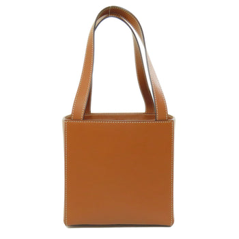 Celine Handbag Calfskin Brown Cube Bag