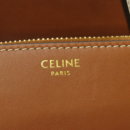 Celine Handbag Calfskin Brown Cube Bag