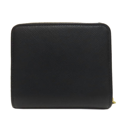 Prada Bifold Wallet 1Ml036 Safiano Black Logo Women
