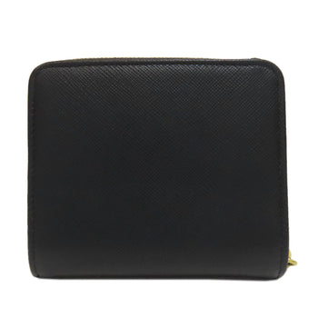 Prada Bifold Wallet 1Ml036 Safiano Black Logo Women