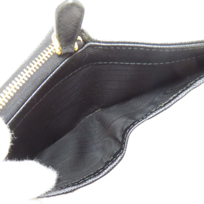 Prada Bifold Wallet 1Ml036 Safiano Black Logo Women