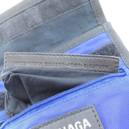 Balenciaga Shoulder Bag 532298 Nylon Blue Shoulder Pouch Women