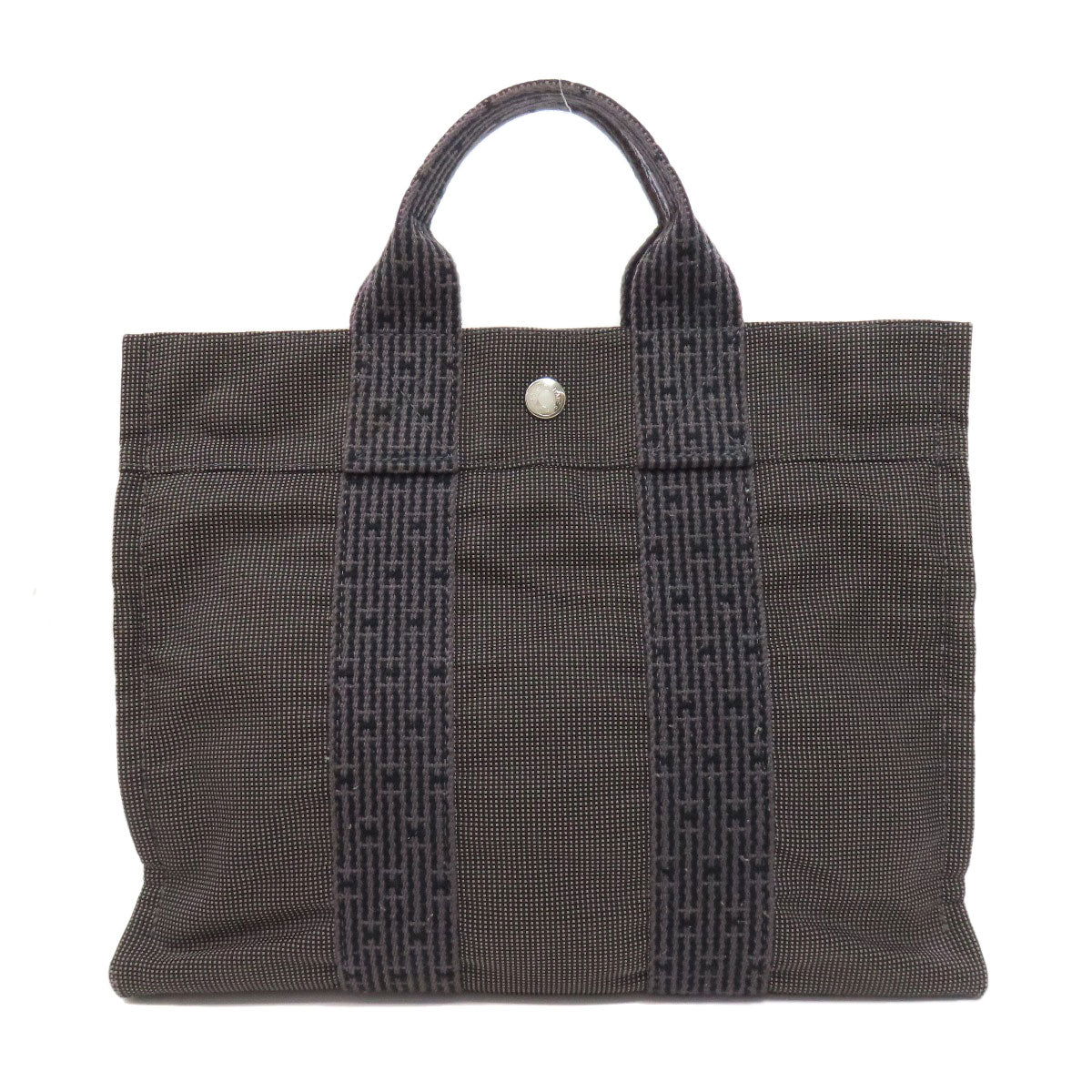 Hermes Handbag Canvas Gray Her Linepm Women