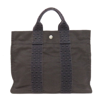 Hermes Handbag Canvas Gray Her Linepm Women