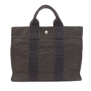 Hermes Handbag Canvas Gray Her Linepm Women
