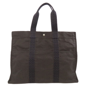 Hermes Handbag Canvas Gray Her Linegm Women