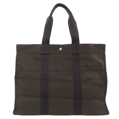 Hermes Handbag Canvas Gray Her Linegm Women