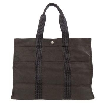 Hermes Handbag Canvas Gray Her Linegm Women