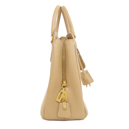 Prada Tote Bag Bn2412 Safiano Beige Logometal