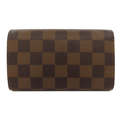 Louis Vuitton Bifold Wallet N61736 Damier Canvas Brown Portefeuille Tresol Women