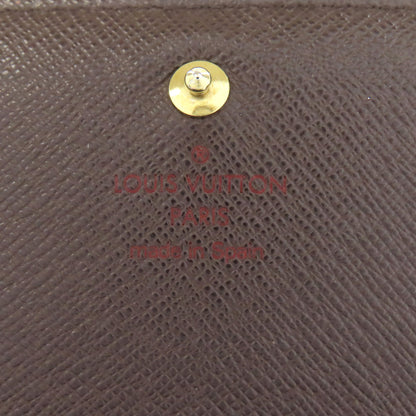 Louis Vuitton Bifold Wallet N61736 Damier Canvas Brown Portefeuille Tresol Women