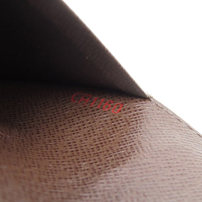 Louis Vuitton Bifold Wallet N61736 Damier Canvas Brown Portefeuille Tresol Women