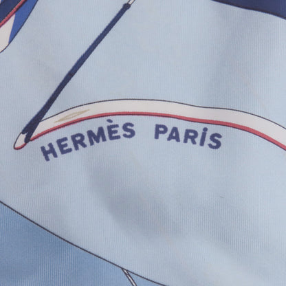 Hermes Scarf Silk Blue Carre90 Arcs En Ciel