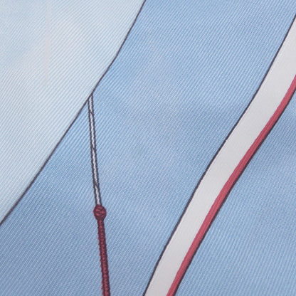 Hermes Scarf Silk Blue Carre90 Arcs En Ciel