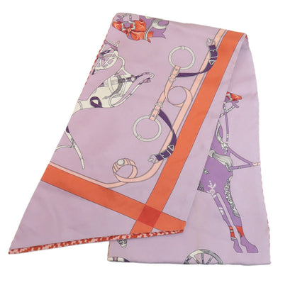 Hermes Scarf Silk Purple Maxi Twilly Cut