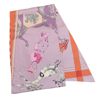 Hermes Scarf Silk Purple Maxi Twilly Cut