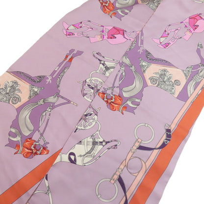 Hermes Scarf Silk Purple Maxi Twilly Cut
