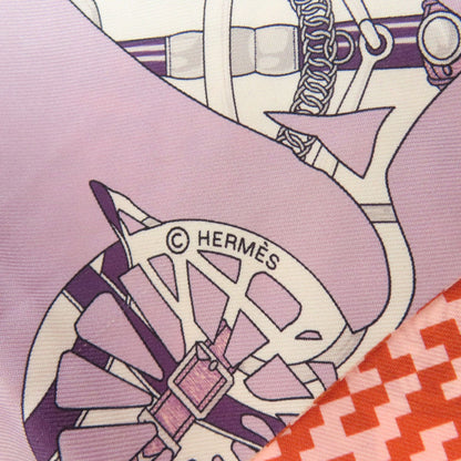 Hermes Scarf Silk Purple Maxi Twilly Cut