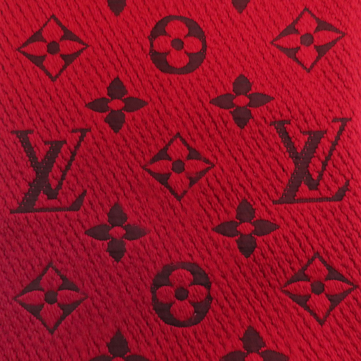Louis Vuitton Scarf M72432 Wool, Silk Red Esharp Logomania Women