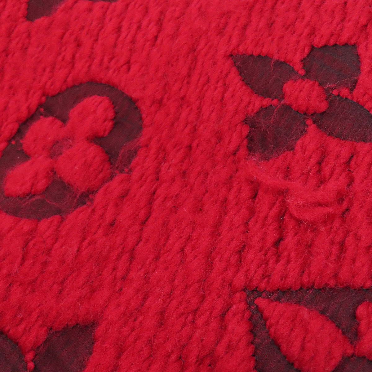 Louis Vuitton Scarf M72432 Wool, Silk Red Esharp Logomania Women