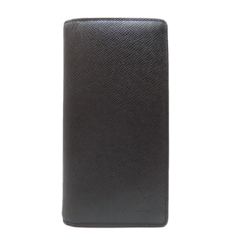 Louis Vuitton Long Wallet Purse M32654 Taiga Leather Black Portefeuilleebrazza Former Mens