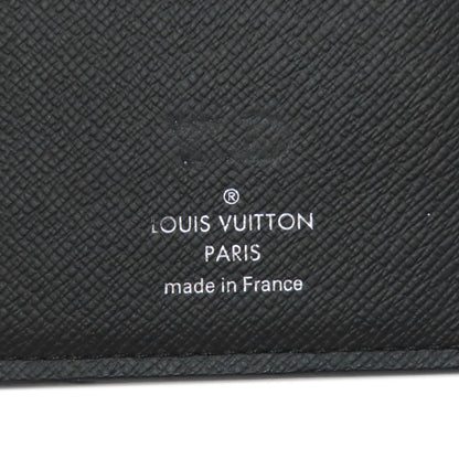 Louis Vuitton Long Wallet Purse M32654 Taiga Leather Black Portefeuilleebrazza Former Mens