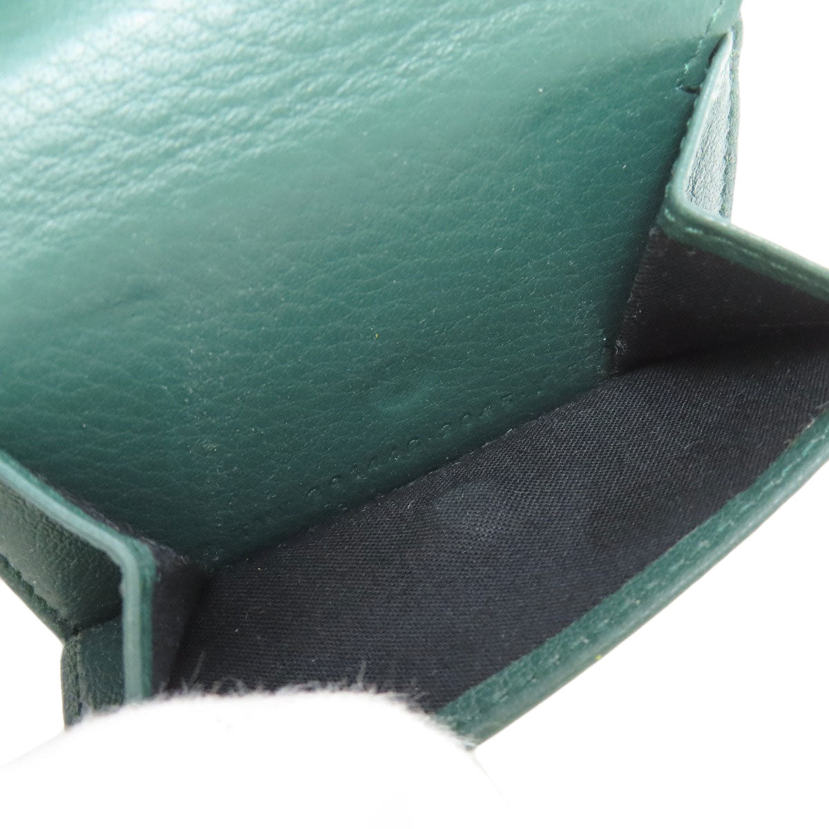Balenciaga Bifold Wallet 391446 Leather Green Compact Wallet Tri-Fold Wallet Women